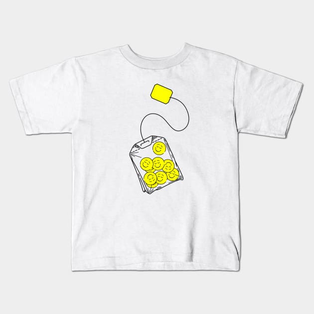 Tea and smile Kids T-Shirt by My Happy-Design